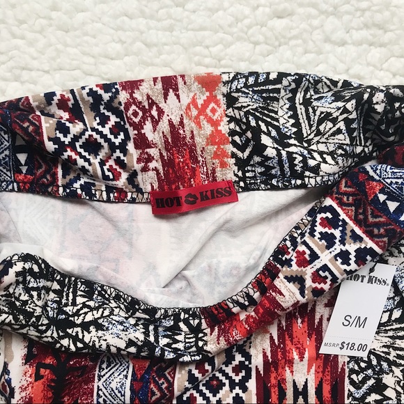 🆕 Multicolored Boho Pattern Stretch Mini Skirt - Picture 3 of 4